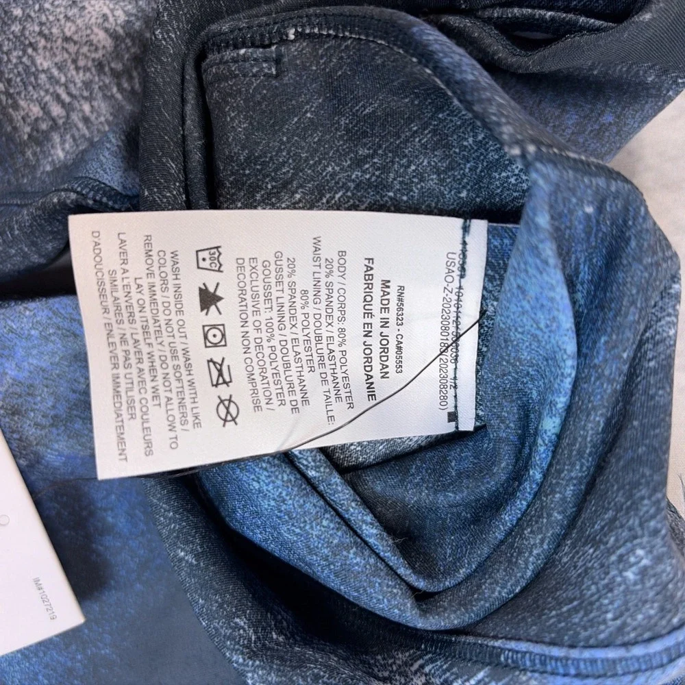 Nike One Dri-FIT Leggings Womens XS Blue NEW High Rise 7/8 Training Tights.